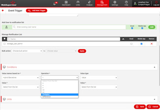 List and map view, tracking and geofencing